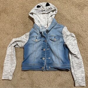 Cat & Jack Denim Cat Hooded Jacket